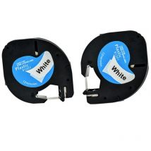 10 pièces étiquettes bandes étiqueteuse pour Dymo 91201 noir sur blanc 4M X 12Mm imprimante d'étiquettes pour Dymo étiqueteuse