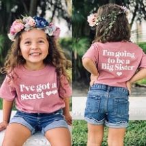 Hauts pour filles, en coton, vêtements d'été humoristiques, i'm going to be a big Sister, imprimé