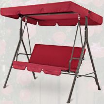 Silla columpio para terraza 2 unids/ensemble silla de jardín Universal a prueba de polvo 3 plazas cubierta al aire libre (rojo)