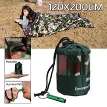 Sac de couchage d'urgence imperméable à l'eau de garder au couvertures d'espace thermique feuille couverture de sauvetage pour Camping en plein air randonnée