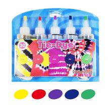 5 couleurs cravate-teinture Kit coton lin vêtements colorants Non toxique bricolage colorant Kit peinture couleurs Arts vêtements pour colorants peinture outil