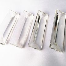 Pendentif prisme en verre cristal transparent, 20 pièces/lot, dans un trou, pièces de lustre en cristal, lampe en cristal, décoration suspendue de mariage