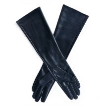 Gants d'hiver longs en Faux cuir pour femmes | Gants à doigts doublés chauds pour dames