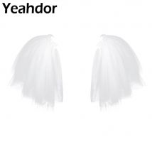 Femmes Vintage couches ébouriffées Tulle épaulettes Tulle épaule enveloppement Parties robe de soirée Cocktails Costume décoration