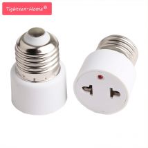Connecteur de connecteur blanc, 220V E27 ABS, accessoires prise US/ue, adaptateur de Base pour ampoule, luminaire, prise 2 trous porte-ampoule