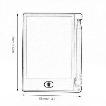 Noir/BlueTablet LCD lumière énergie petit tableau noir tableau de peinture pour enfants coffre-fort