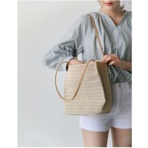 Sac À Bandoulière En paille D'été Sac À Main Décontracté Paille Tressage Sac