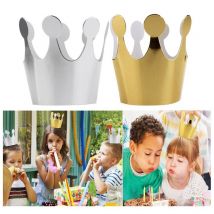 Chapeaux en papier pour anniversaire, 10 pièces, couronne de princesse, décoration de fête, pour garçon et fille