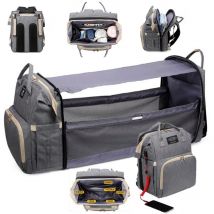 Sac à langer pliable Portable USB multifonctionnel, grand sac à dos de voyage pour bébé, couche-lit de bébé, Table à langer pour le plein air