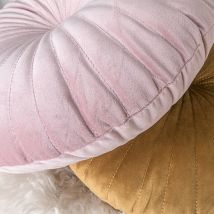 Rose Style nordique citrouille forme coussin décoratif siège oreiller rond velours jeter oreiller coussin