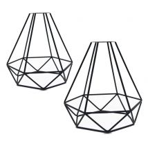 Vintage métal abat-jour diamant cage à oiseaux lustre abat-jour pour salle à manger chambre Art moderne classique fer diamant pendentif
