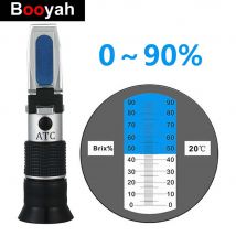 Réfractomètre à main Booyah Brix 0-90% jus de fruits concentré de sirop spécifique ATC outil de mesure réfractomètre pour le sucre
