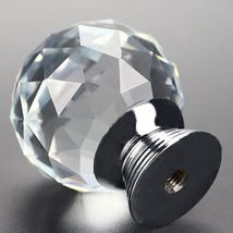 Armoire en plastique 6 pièces | Boutons de porte en acrylique, armoire en plastique, verre de diamant en cristal