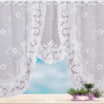 Rideau transparent en dentelle blanche européenne pour chambre à coucher store romain cantonnière de cuisine rideaux de fenêtre diviseurs de café rideau