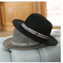 Hiver 100% laine femmes hommes dames Fedoras haut Jazz chapeau européen américain rond casquettes melon chapeaux Panama joueur chapeau carnaval casquette