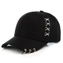 Piercing anneau casquette de Baseball décontracté solide réglable unisexe Hip Hop Punk chapeaux