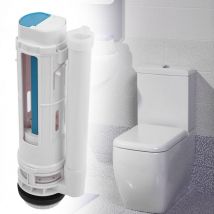 Vanne de sortie d'eau de toilette à deux boutons, vanne de remplissage G1/2 ", raccords de réservoir d'eau de toilette