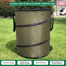 Conteneur pliable étanche déchets réutilisable 10 gallons extérieur cour feuille poubelle maison libération boucle sac de jardinage Portable