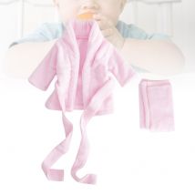 -né peignoir pur coton épaissi bébé Photo maillots de bain Photo vêtement (rose adapté pour bébé de 0-1 mois)