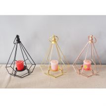 Suspension en forme de diamant support de bougie chauffe-plat chandelier mariage Festival décor centres de Table