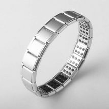 Bracelet de thérapie magnétique élastique en acier inoxydable pour hommes Bracelets magnétiques de soulagement de la douleur beauté outil d'arthrite mince femmes K4C5