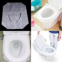 10 pièces/lot jetable siège de toilette couvre Portable siège papier tapis de toilette sécurité pour voyage Camping salle de bains toilettes accessoires