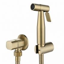 Pulvérisateur de Bidet de toilette à main, or brossé, Kit de Douche à Jet de Bidet en acier inoxydable, robinet Shattaf, lave-linge de toilette, nettoyage BG909