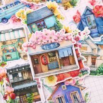 15 pièces conte de fées Chalet autocollants artisanat et Scrapbooking autocollants enfants jouets livre décoratif autocollant bricolage papeterie