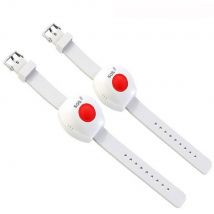 Bracelet à boutons panique RF 433mhz SOS | 2 pièces, bouton d&#39;urgence, pour personnes âgées, système d&#39;alarme de sécurité, pour personnes âgées GSM