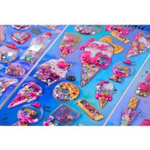 Kawaii-autocollant secoueur crème glacée | Étiquette, nœuds étoile, en résine, décor de bijoux artisanaux, coque de téléphone, vêtements cristal rose, Dessert, 2 pièces