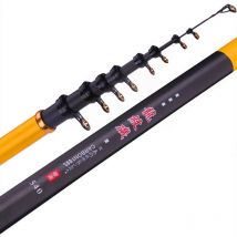 Canne à pêche Spinning télescopique portable pour Rock fishing, en fibre de carbone, de , en bateau de pêche ppqzp