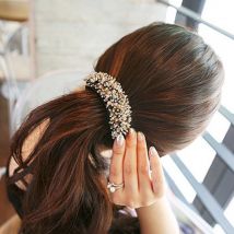Épingles à cheveux bananques pour femmes | Pince à cheveux en cristal, strass, pince à cheveux, accessoires de coiffure , tendance