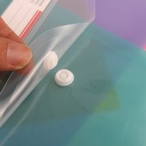 Enveloppe enveloppe enveloppe en plastique Transparent avec fermeture à bouton pression enveloppe en Poly de supérieure 12 pièces blanc Transparent