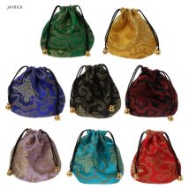 Pochette de voyage traditionnelle en soie de , sac d&#39;emballage de bijoux en broderie chinoise classique, sacs à main de rangement pour pointes de bijoux, 1 pièce
