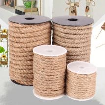Corde en Sisal naturel pour chat, cadre d&#39;escalade, bricolage fait à la main, corde en Jute, lampe de décoration, reliure, chanvre, emballage, 10M, 4-12MM