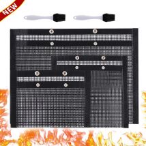 Sac antiadhésif de maille de gril de BBQ, sac cuit au four par BBQ cuisson résistante à la chaleur réutilisable facile à nettoyer des outils extérieurs de pique-nique