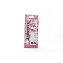 Ensemble de stylo bricolage double embouts, embouts 12 couleurs + 3 connecteurs, embouts rechargeables-Kawaii papeterie fournitures scolaires de bureau