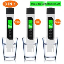 Compteur numérique TDS Aquarium piscine test de de l'eau stylo filtre de pureté de l'eau moniteur précis TDS compteur de température compteur d'eau