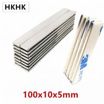 Barre aimantée forte 100mm 100x10x5mm bloc Long néodyme aimants permanents colle adhésive porte-outil industrie aimant bande