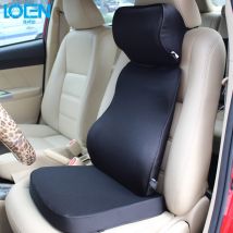 LOEN – appui-tête en coton pour siège de voiture, coussin de soutien lombaire doux, confortable, carstyling, charbon de bambou, mémoire