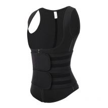 2 pièces femmes taille formateur Corset fermeture éclair crochet Shapewear Double contrôle corps Shaper ventre graisse brûlant taille Cincher - M & L