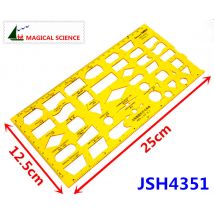 Modèle de dessin de diagramme de flux K plastique, Flexible, , réseau, règle de symboles pour étudiants JSH4351