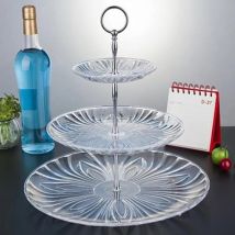 Poignée de support de plateau gâteau | Plaque de Cupcake ronde de 3 niveaux pour montage du Stand de réception de mariage, outils à gâteaux