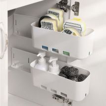 Multifonctionnel suspendu panier de rangement mural cuisine tiroir étagère étagère armoire Push-pull boîte pour assaisonnement