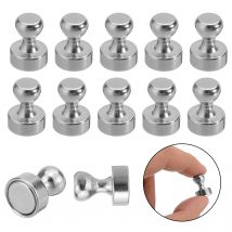 12 pièces Aimant Poussoir Aimants Au Néodyme pour Pupitre Réfrigérateur Tableau Blanc Carte Calendrier Bureau Note Fournitures