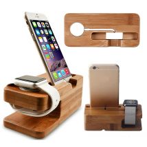 Boîte de montre en bambou pour Apple montre brin téléphone brin pour iWatch 4 3 2 1 série 38MM 42MM boîte en bois