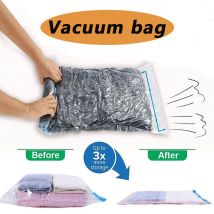 Sac sous vide Transparent pour vêtements, couette couverture placard voyage vêtements sac de rangement gain de place organisateur sac de Compression sous vide