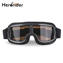 Herorider – lunettes de moto universelles Vintage, pliables, pour Scooter, casque