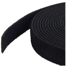 Rouleau de cravate de câble de bande de fixation de crochet et de boucle noir Double face en Nylon utilitaire