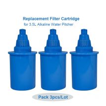 Paquet de 3 cartouches de remplacement de filtre ionisé alcalin bleu pour 3.5 Litres filtre à eau alcalin pichet bleu